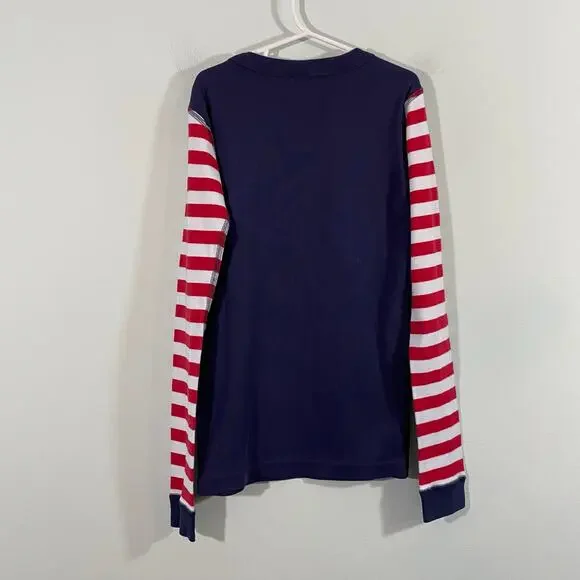 Hanna Andersson Captain America Shield Pajamas Top Size 12 - Picture 2 of 7